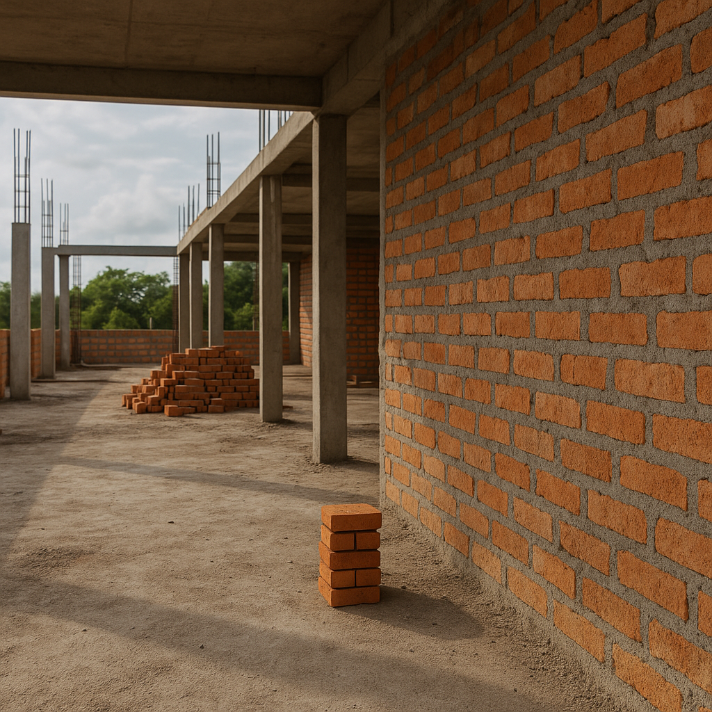 Construção em andamento